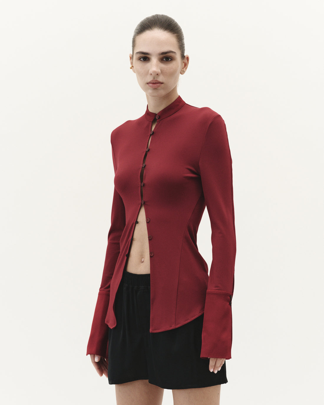 CUFF TOP IN CHERRY