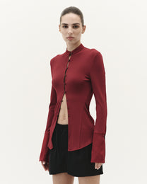 CUFF TOP IN CHERRY