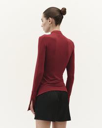 CUFF TOP IN CHERRY