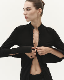 CUFF TOP IN BLACK