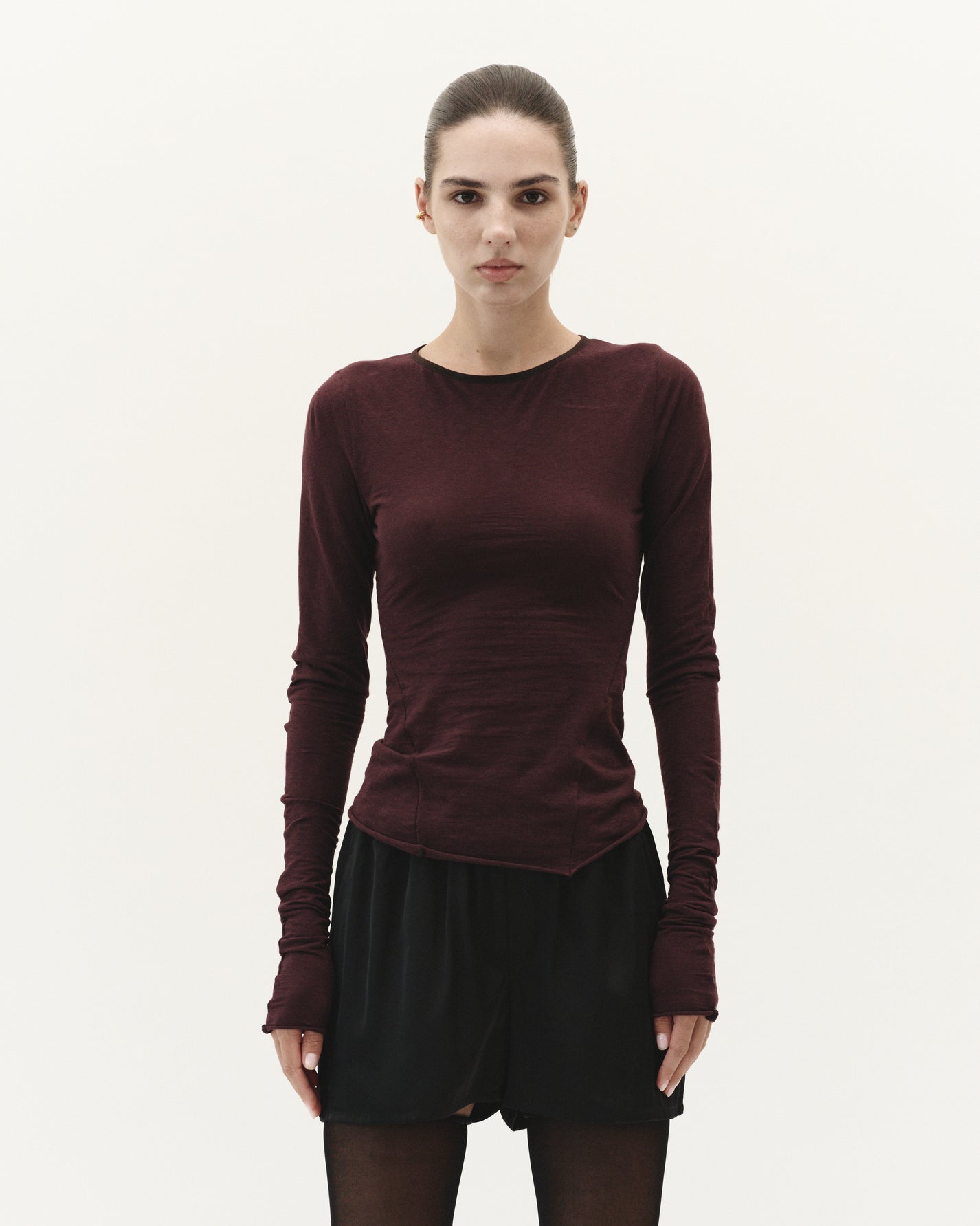 DAILY LONGSLEEVE IN RED WINE