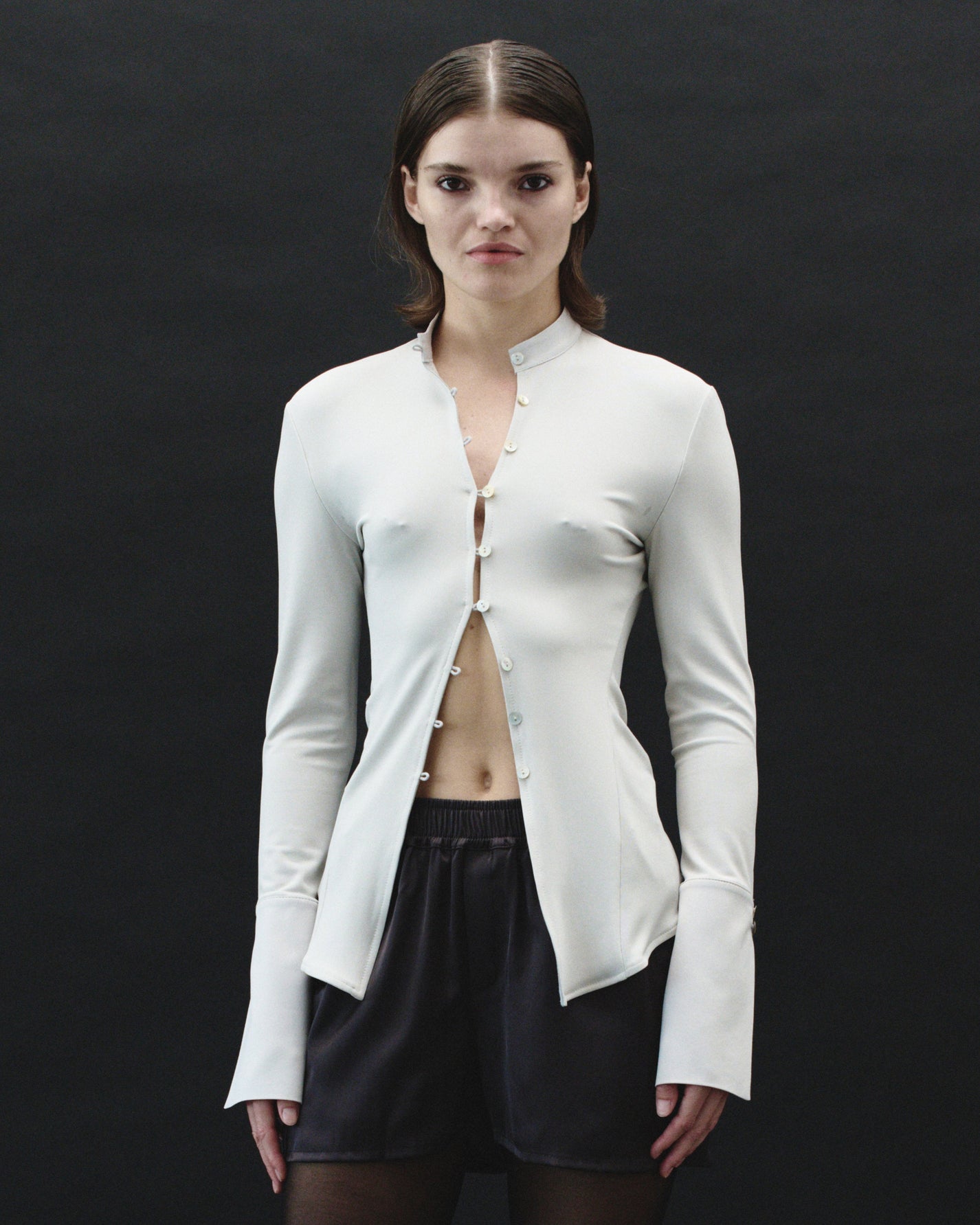 CUFF TOP IN GREY