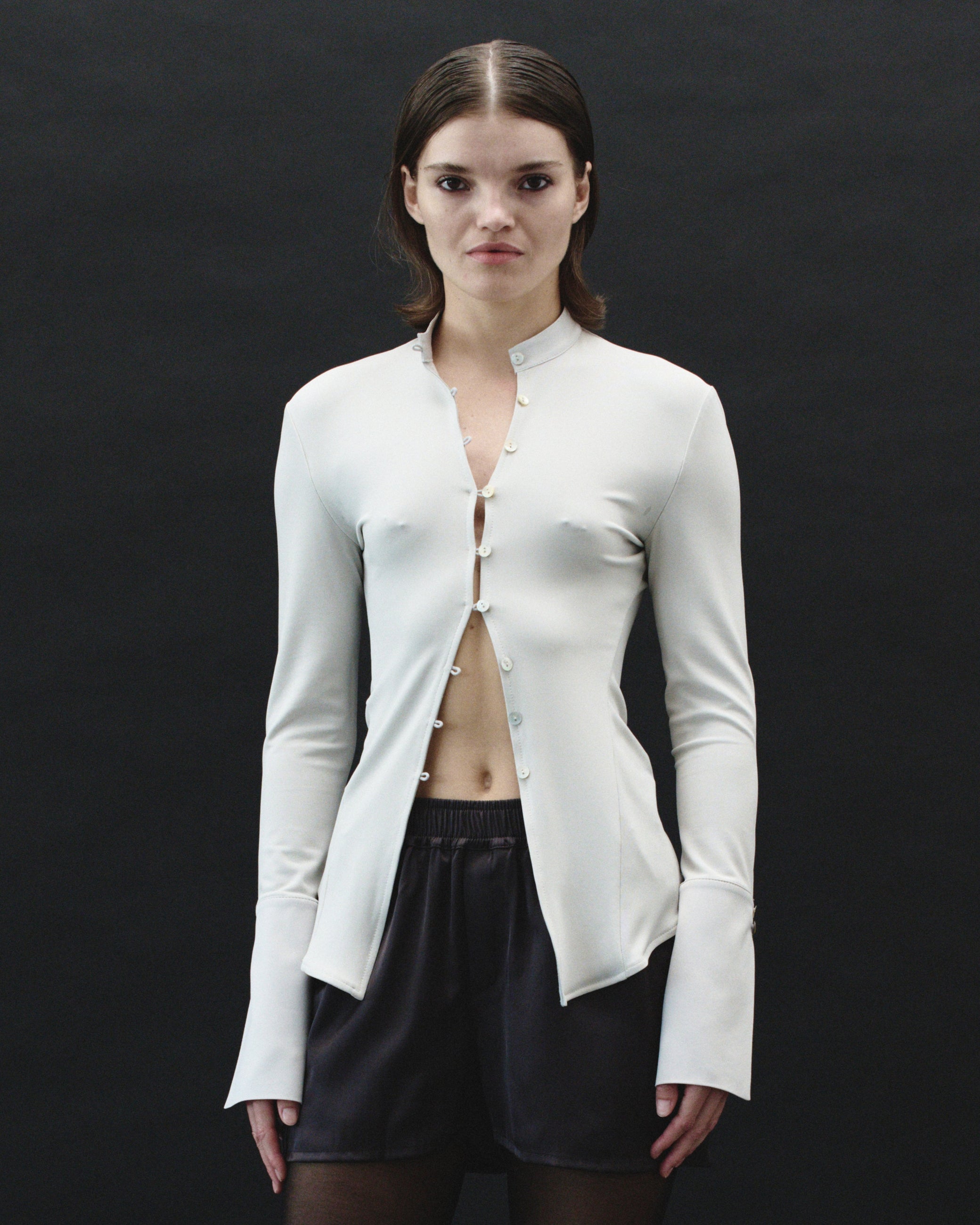 CUFF TOP IN GREY