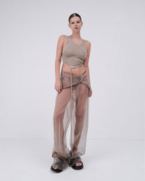 TRANSPARENT JUMPSUIT IN DUST PINK