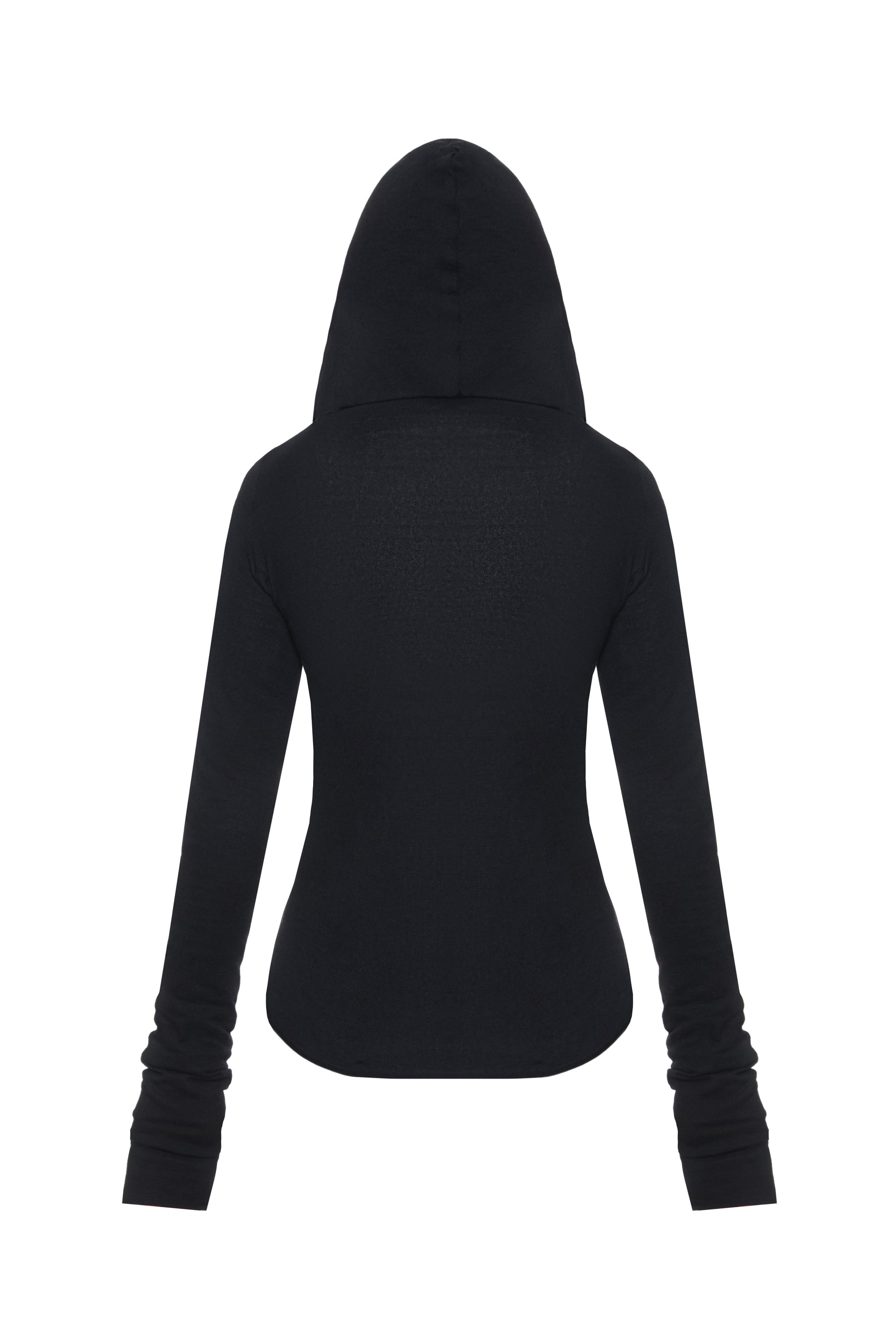 HOODED LONGSLEEVE IN BLACK