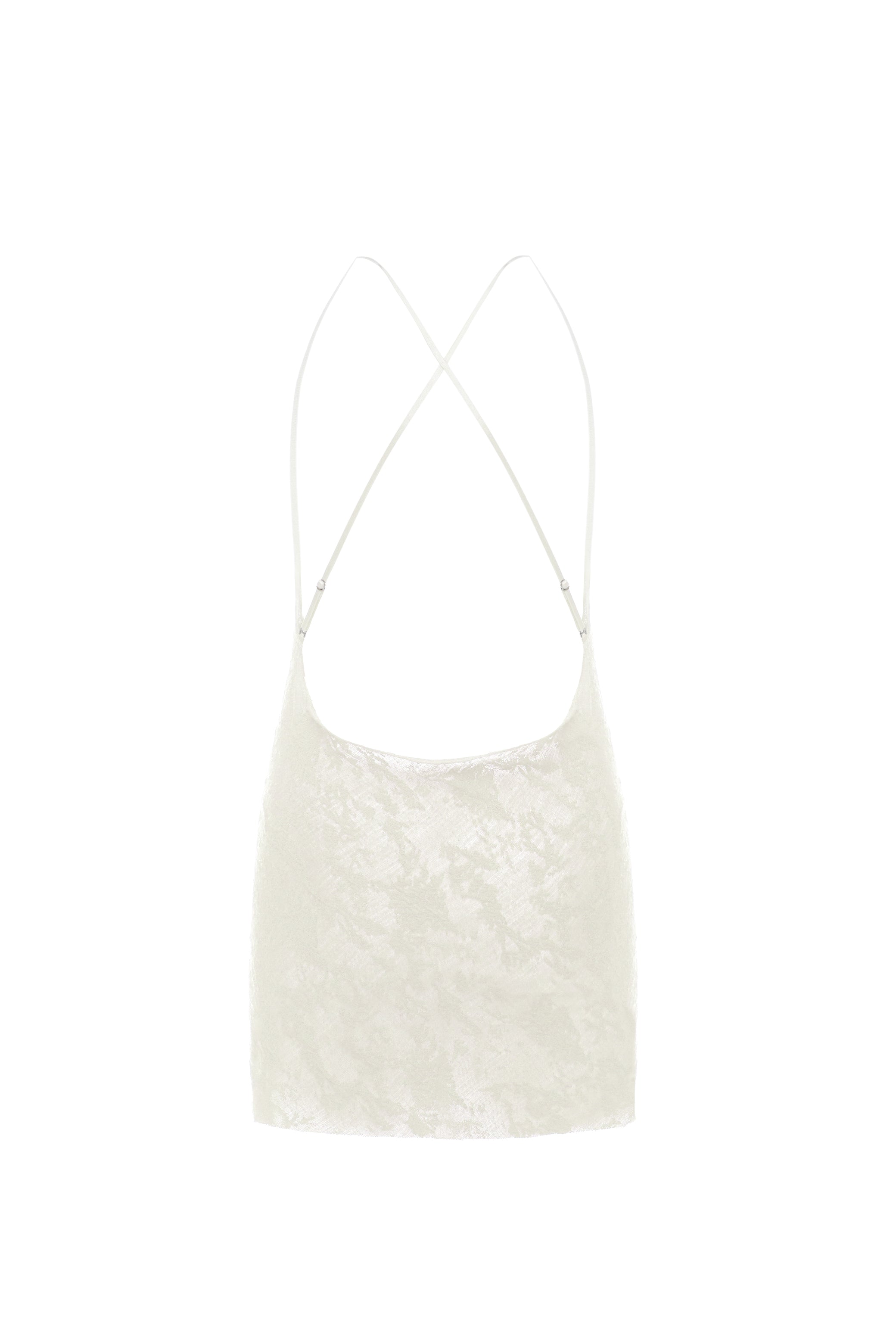 CUT-OUT MINI DRESS IN IVORY