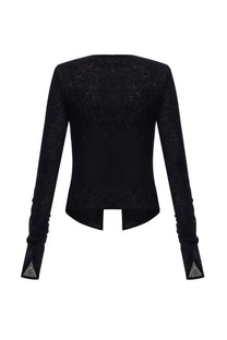 BUTTONED TOP IN BLACK