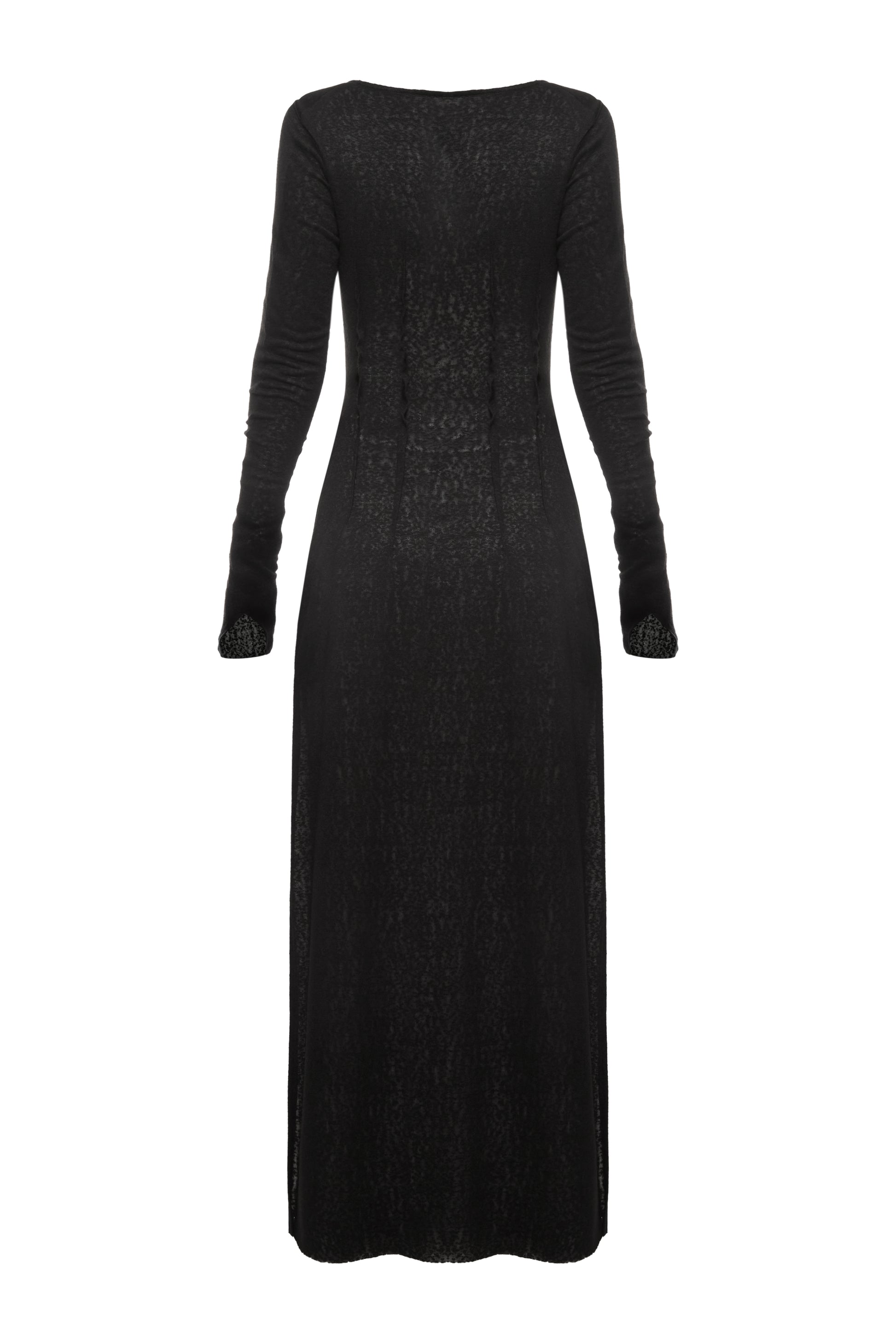FULL LONG BUTTONED TOP IN BLACK
