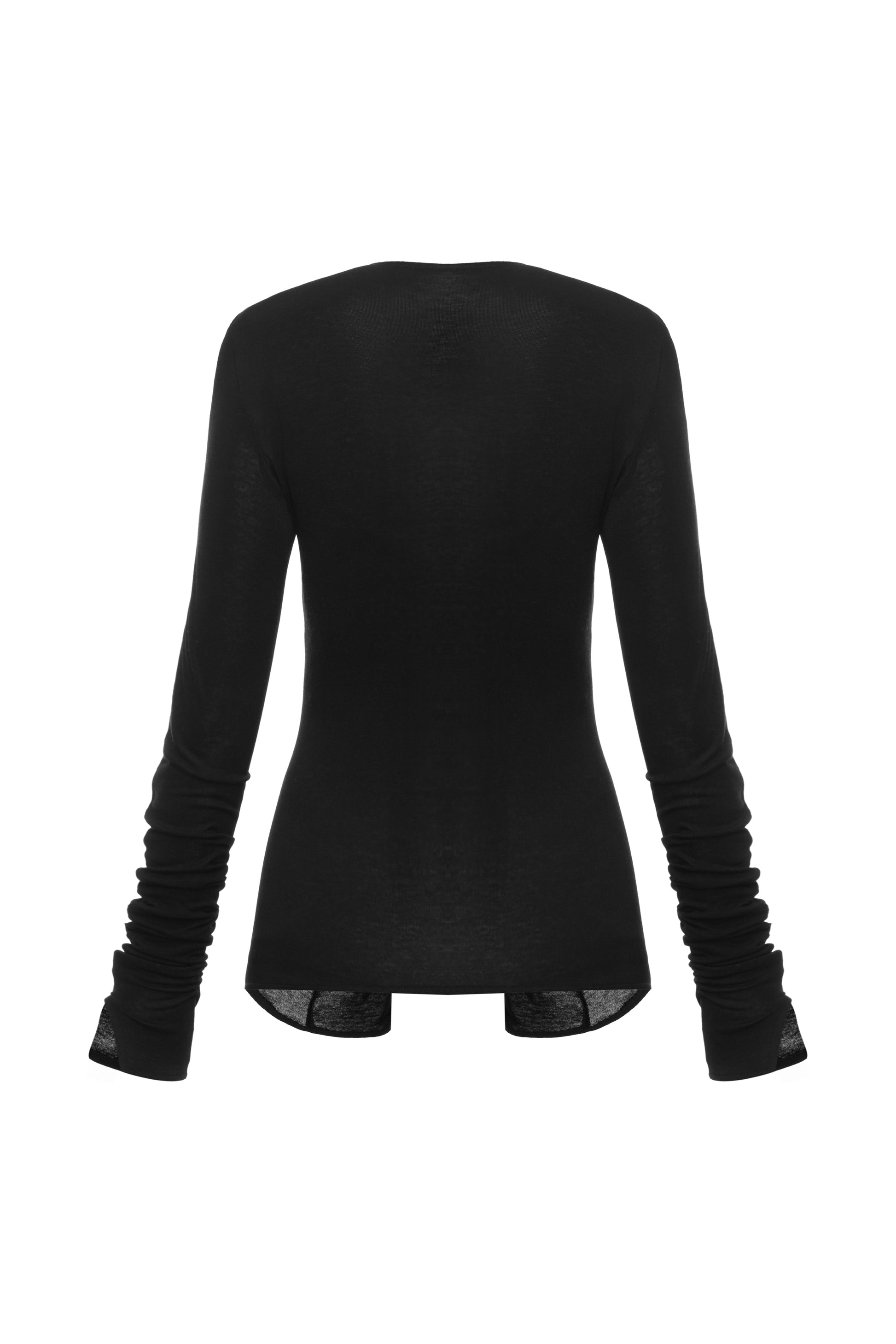 BUTTONED LONGSLEEVE IN BLACK