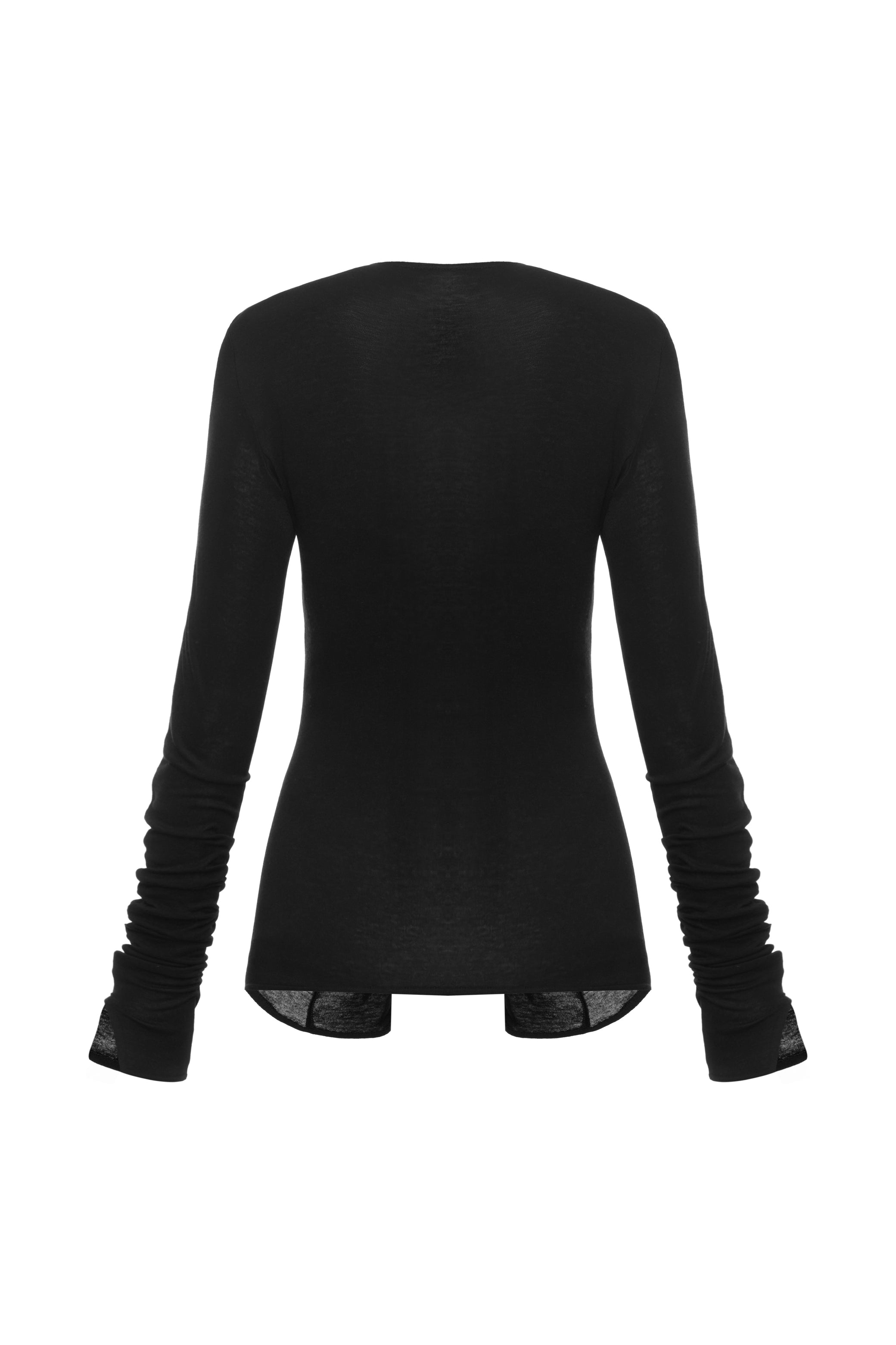 BUTTONED LONGSLEEVE IN BLACK