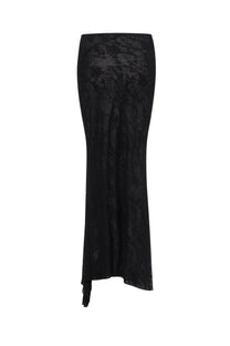 FISHTAIL SKIRT IN BLACK
