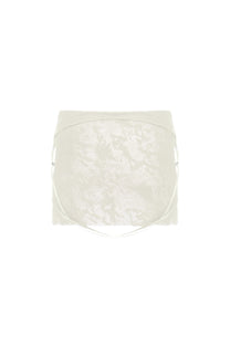 CUT-OUT MINI DRESS IN IVORY