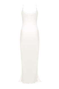 SILK CAMI MAXI DRESS IN MILK