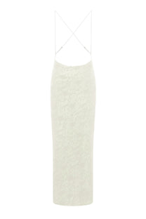 CUT-OUT MAXI DRESS IN IVORY