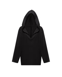 RELAXED-FIT HOODIE IN BLACK