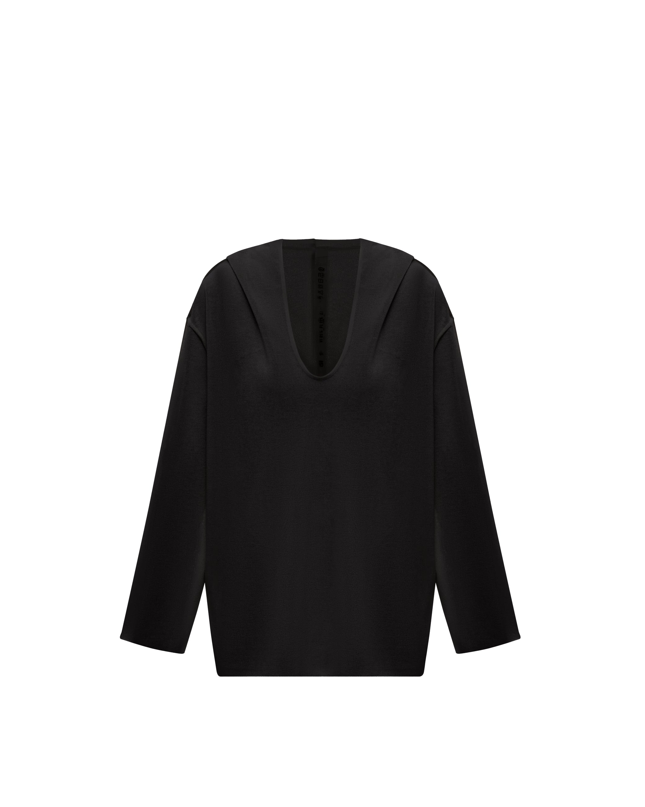RELAXED-FIT HOODIE IN BLACK