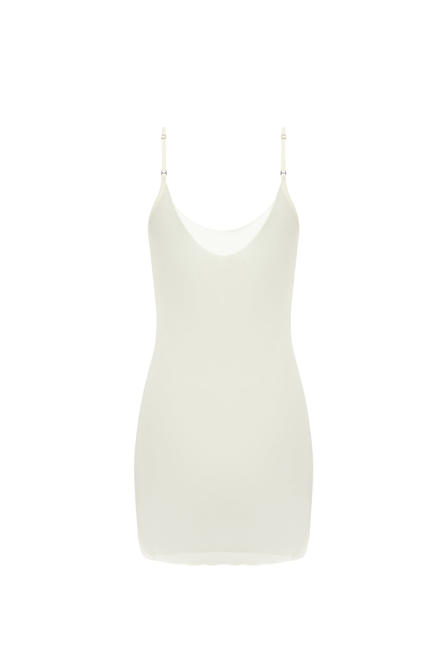 SILK CAMI MINI DRESS IN IVORY