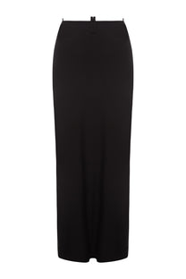 WOOL MAXI SKIRT WITH BELT LOOPS