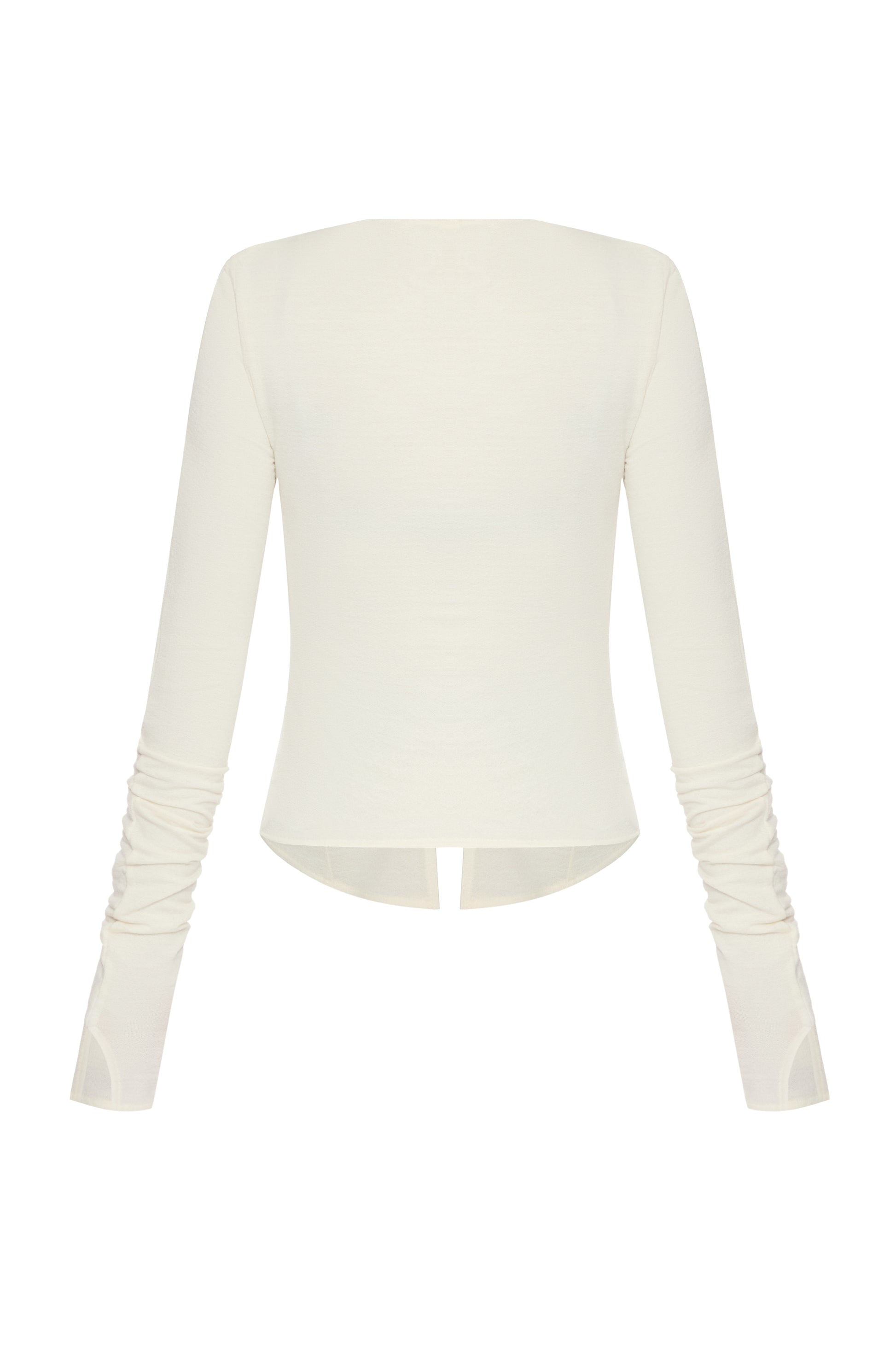 BUTTONED TOP IN MILK