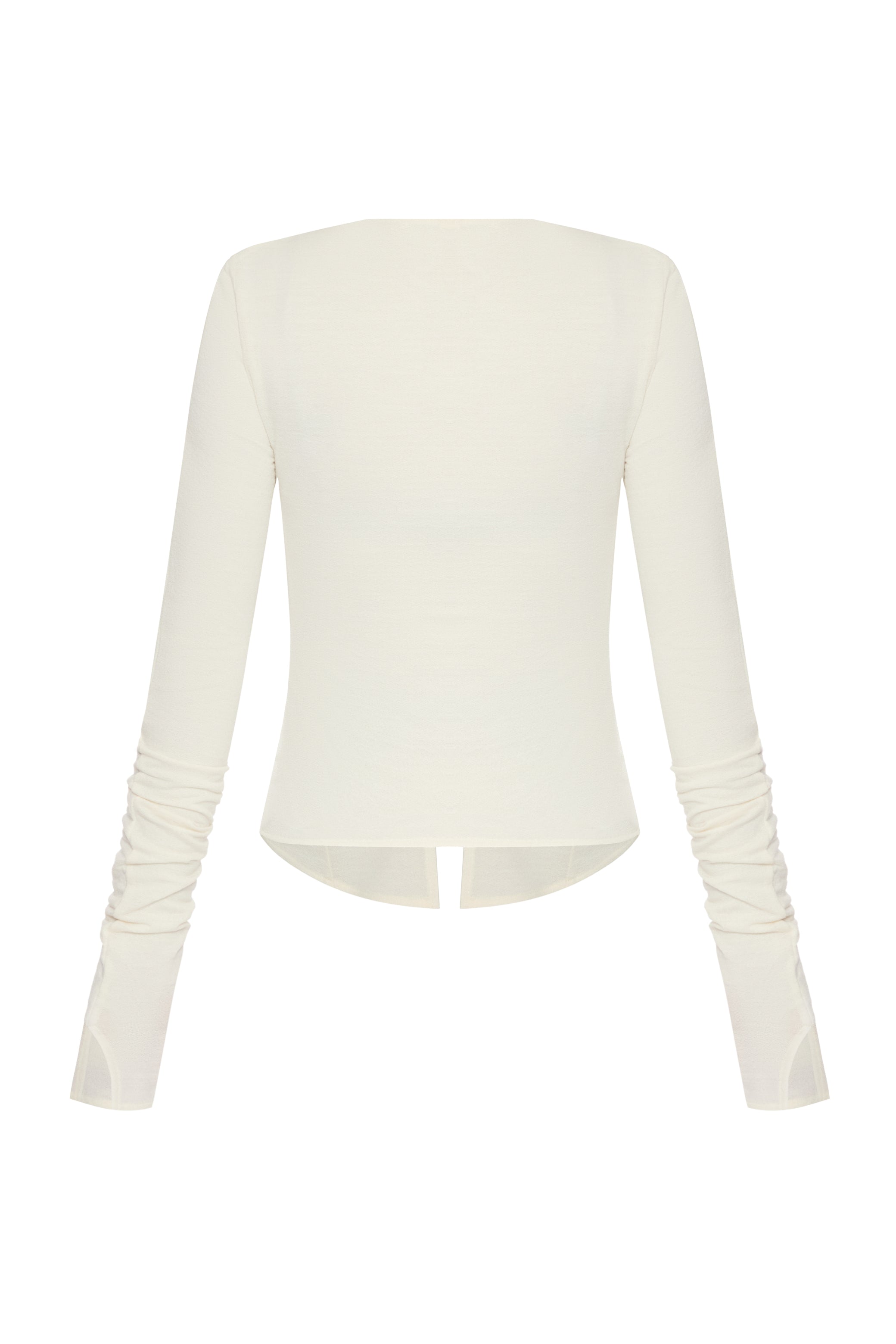 BUTTONED TOP IN MILK