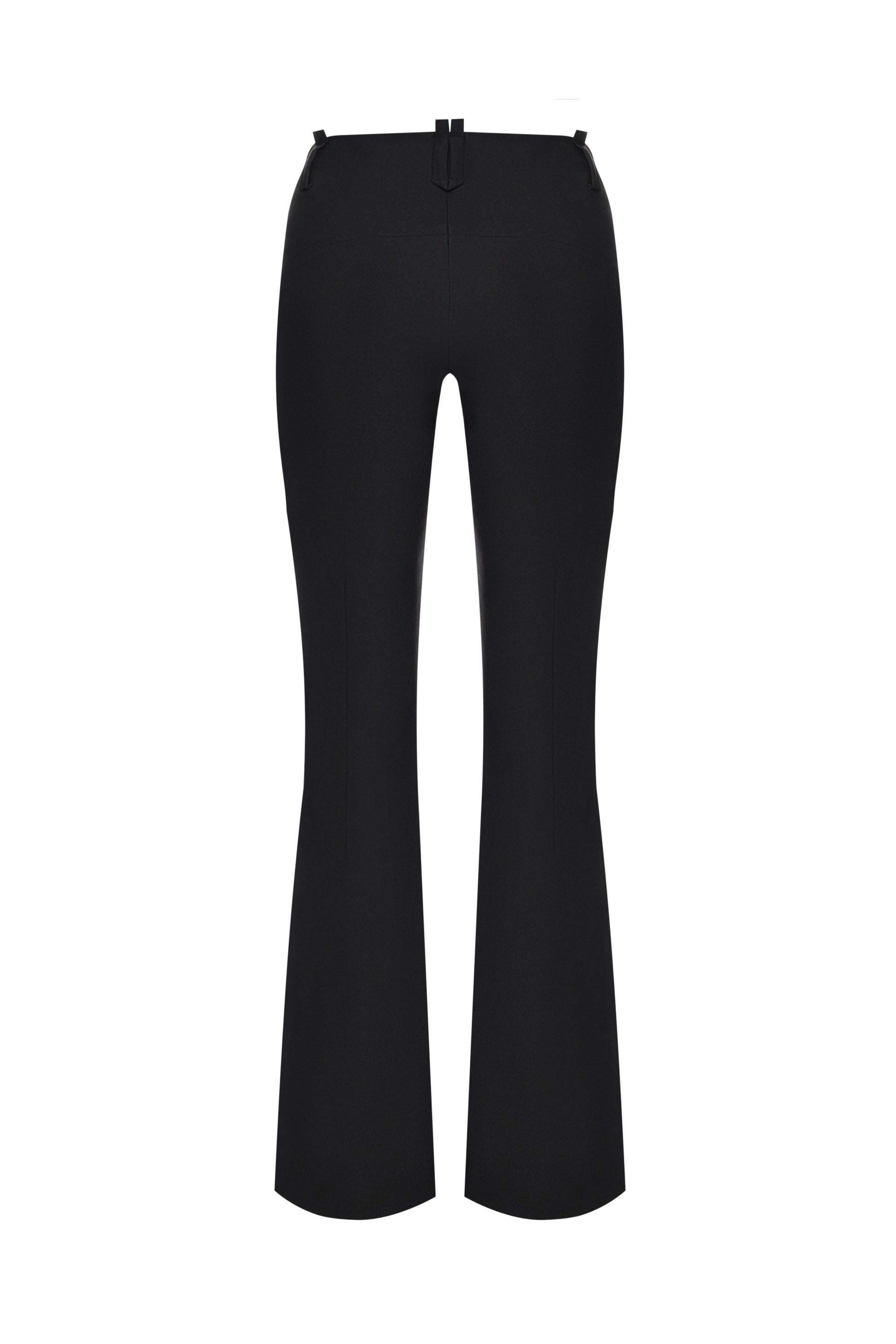 COTTON FLARED LEG PANTS