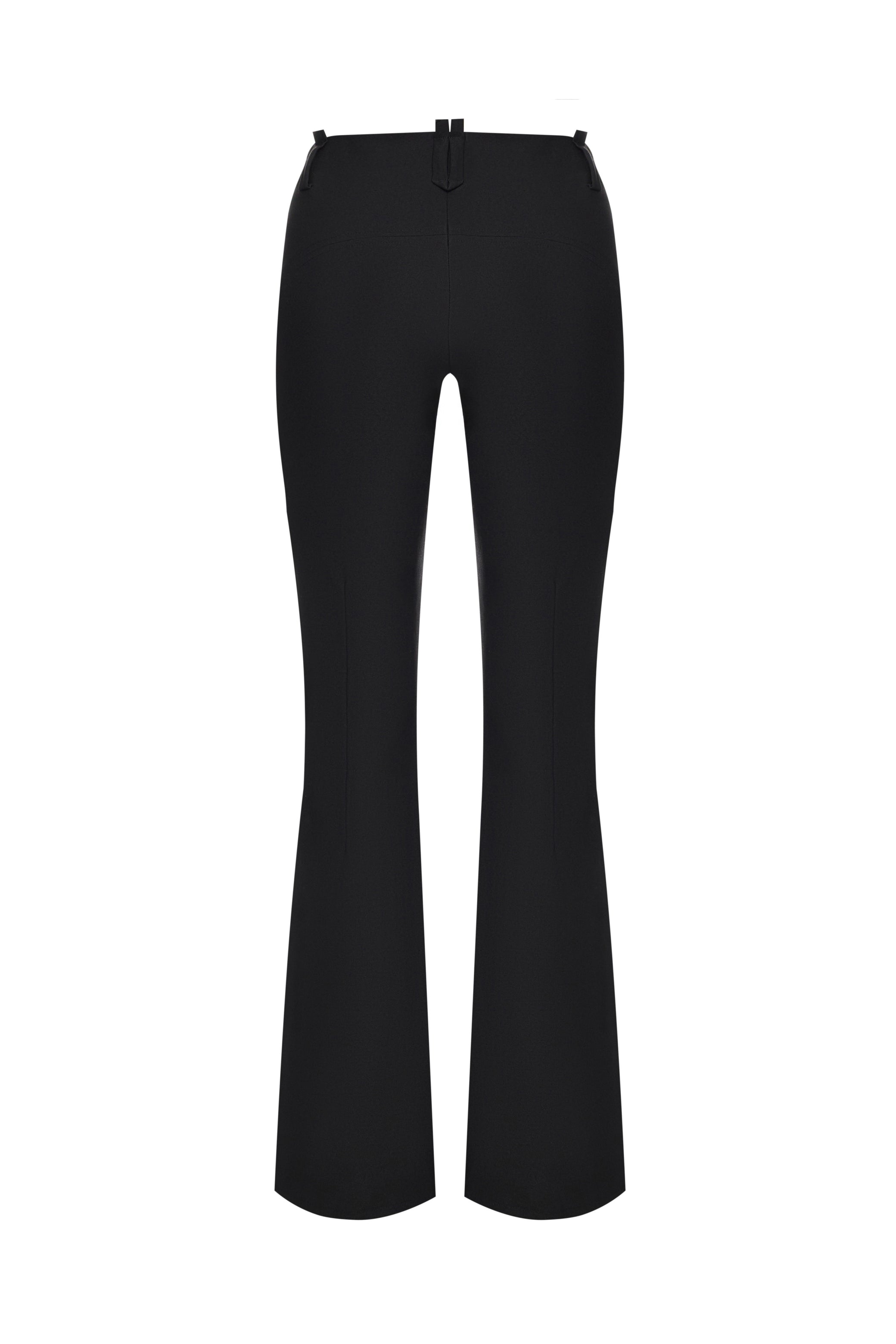 COTTON FLARED LEG PANTS