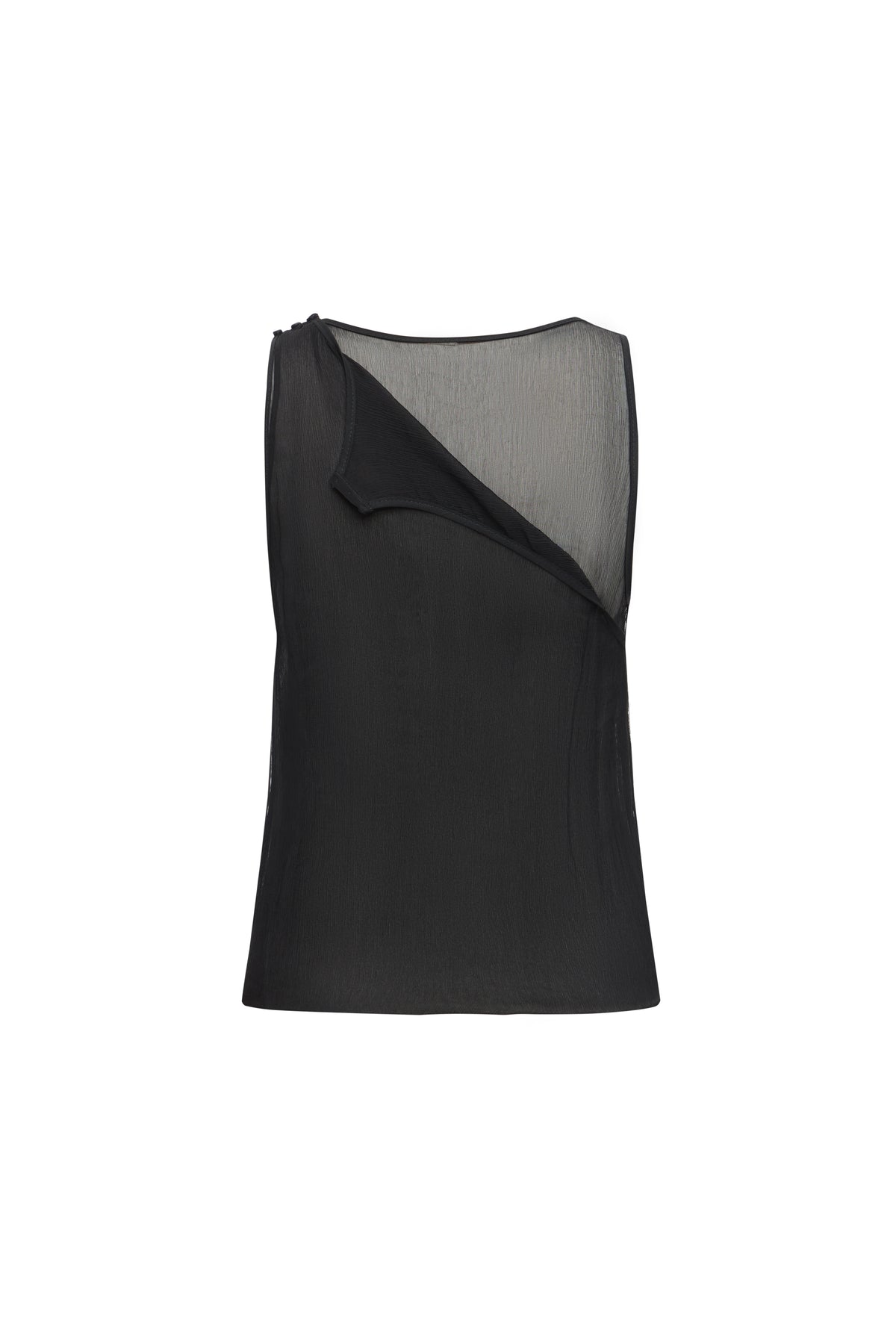 SILK TOP IN BLACK