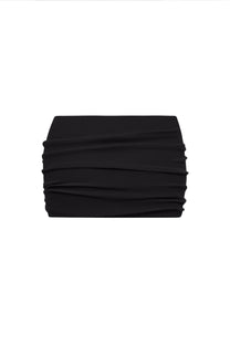 TWISTED MINI SKIRT IN BLACK