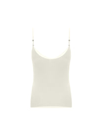 SILK CAMI TOP IN IVORY