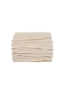 TWISTED MINI SKIRT IN BEIGE
