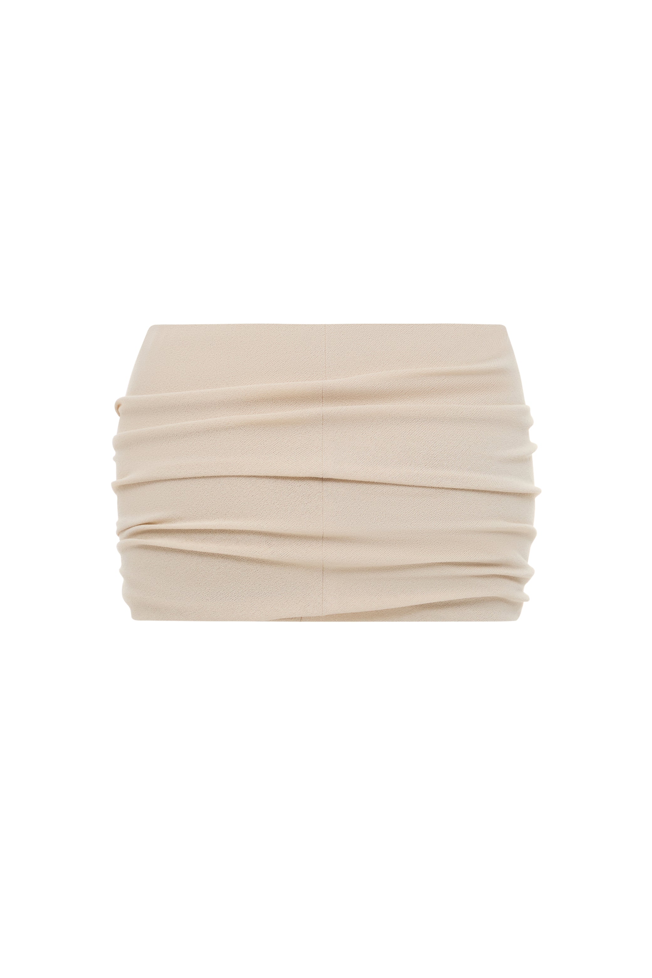 TWISTED MINI SKIRT IN BEIGE