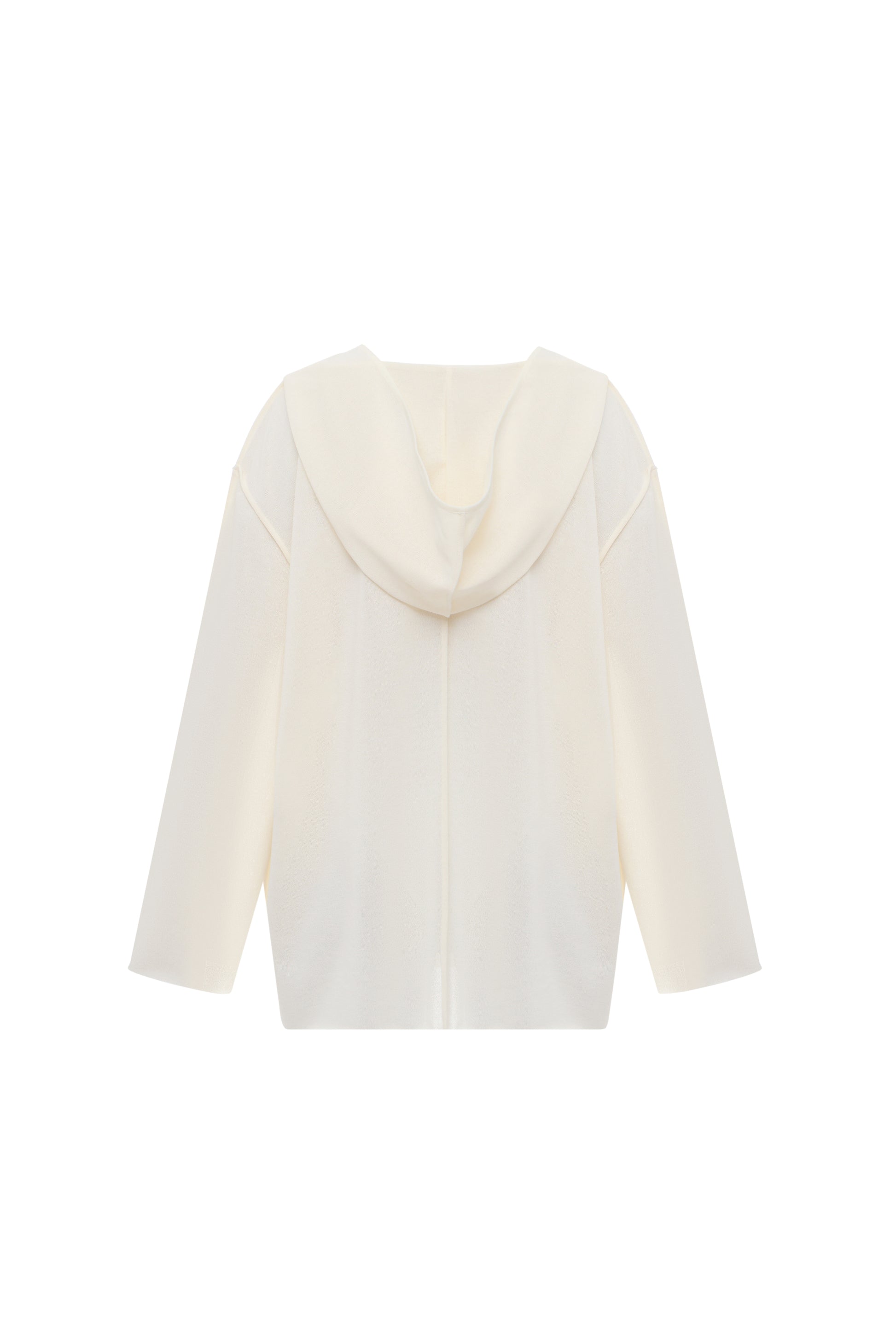 RELAXED-FIT HOODIE IN MILK