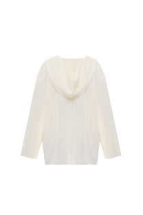 RELAXED-FIT HOODIE IN MILK