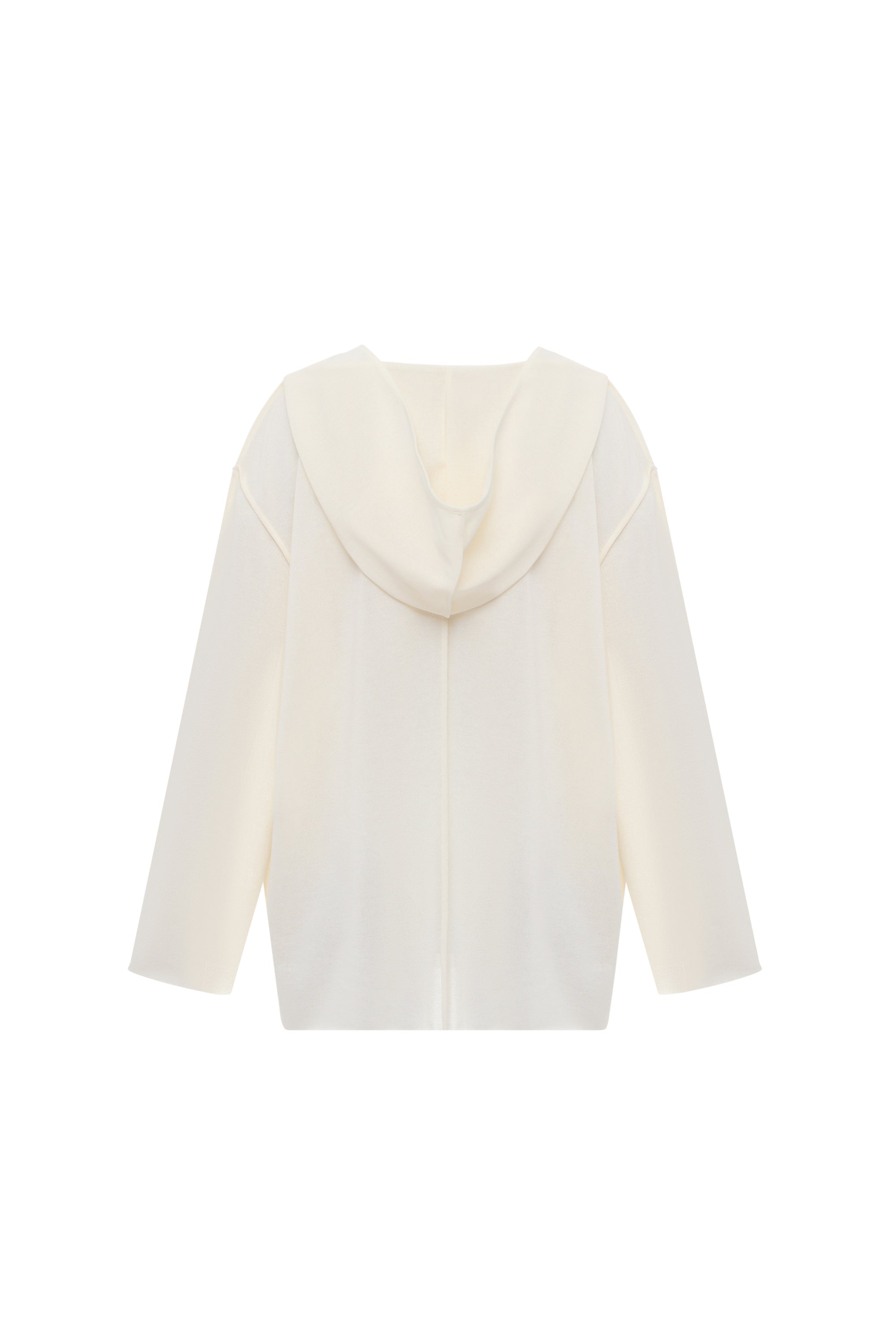 RELAXED-FIT HOODIE IN MILK