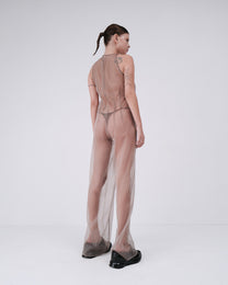 TRANSPARENT JUMPSUIT IN DUST PINK
