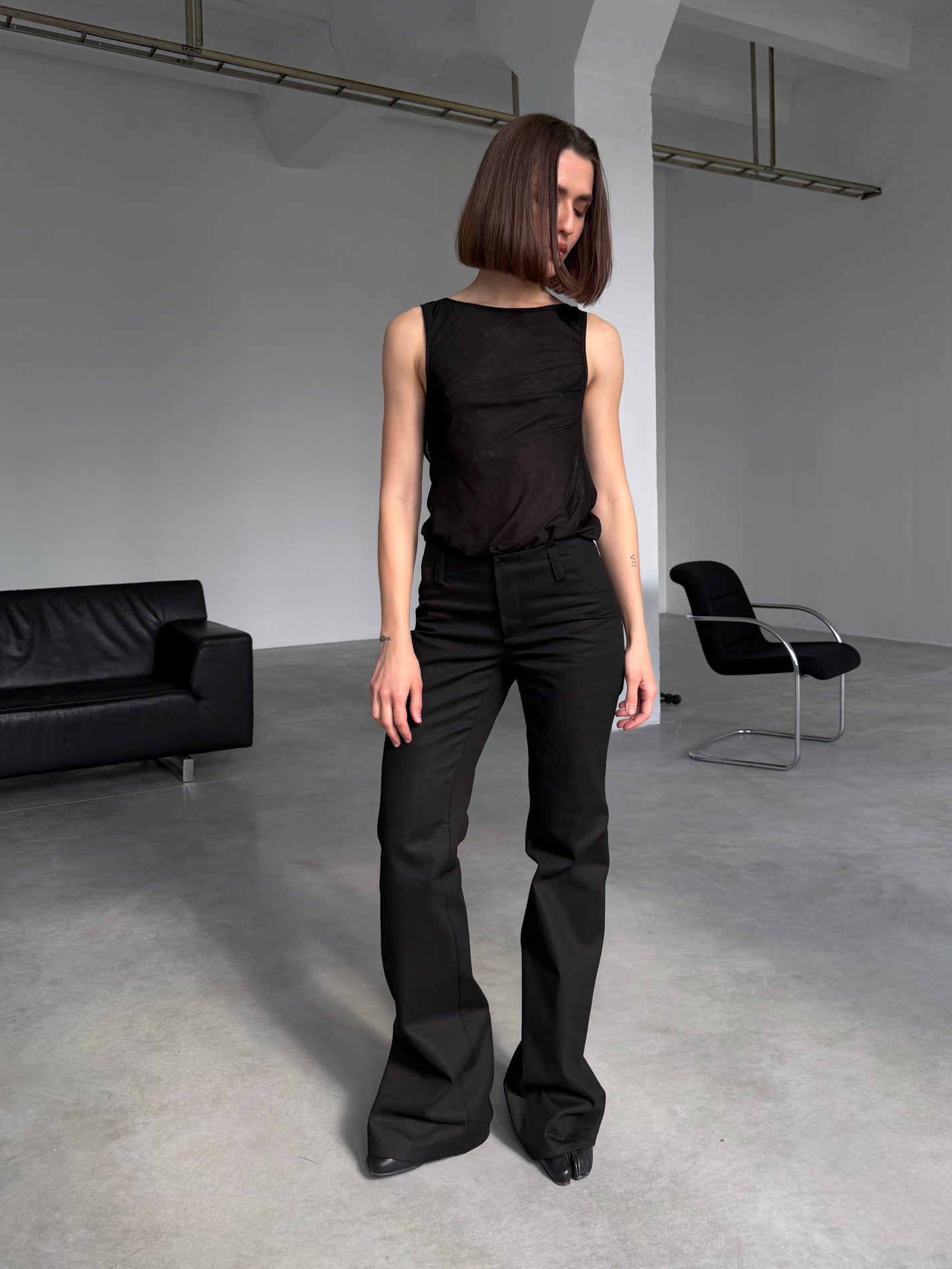 LOW RISE DENIM PANTS