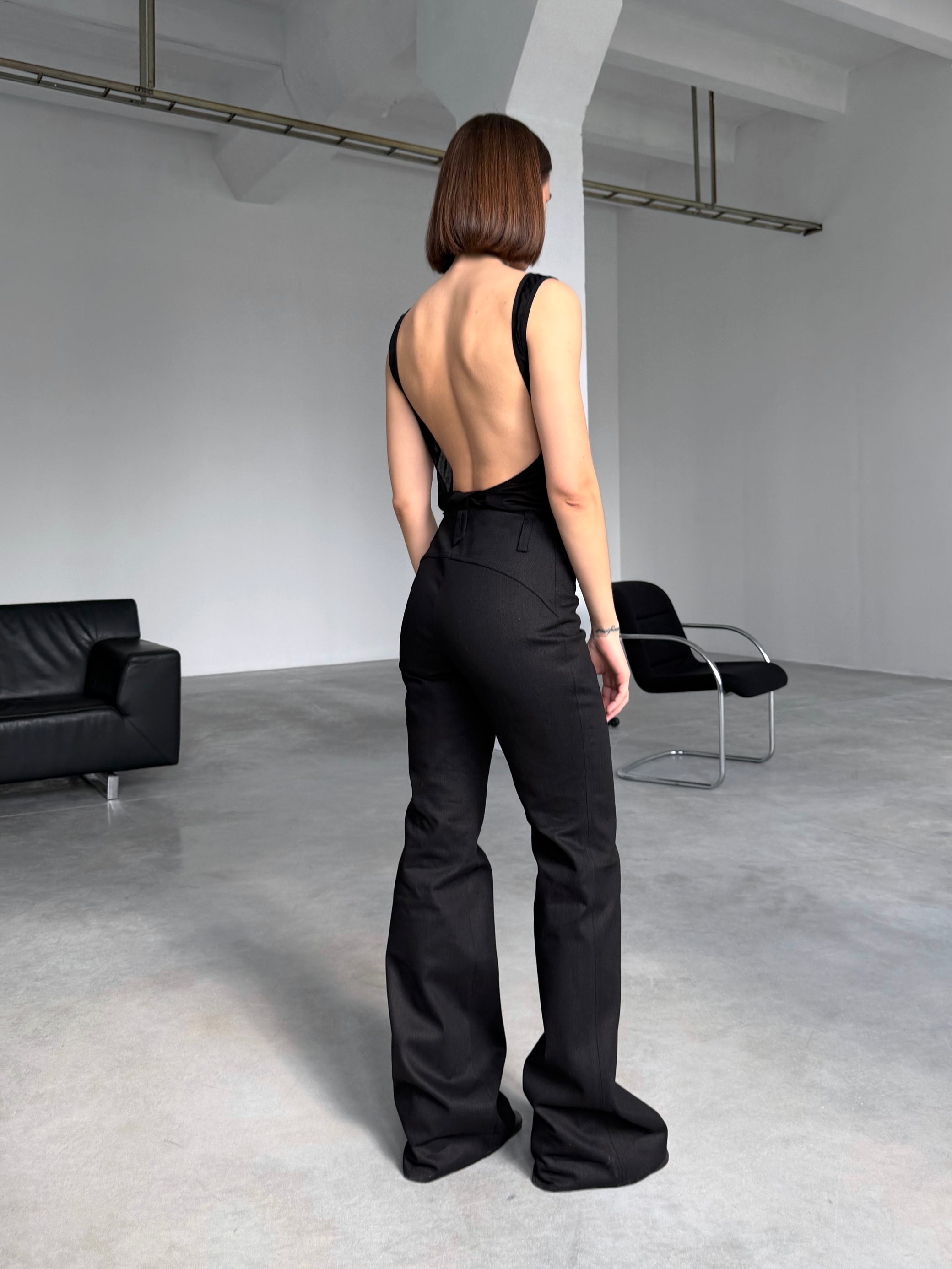 LOW RISE DENIM PANTS