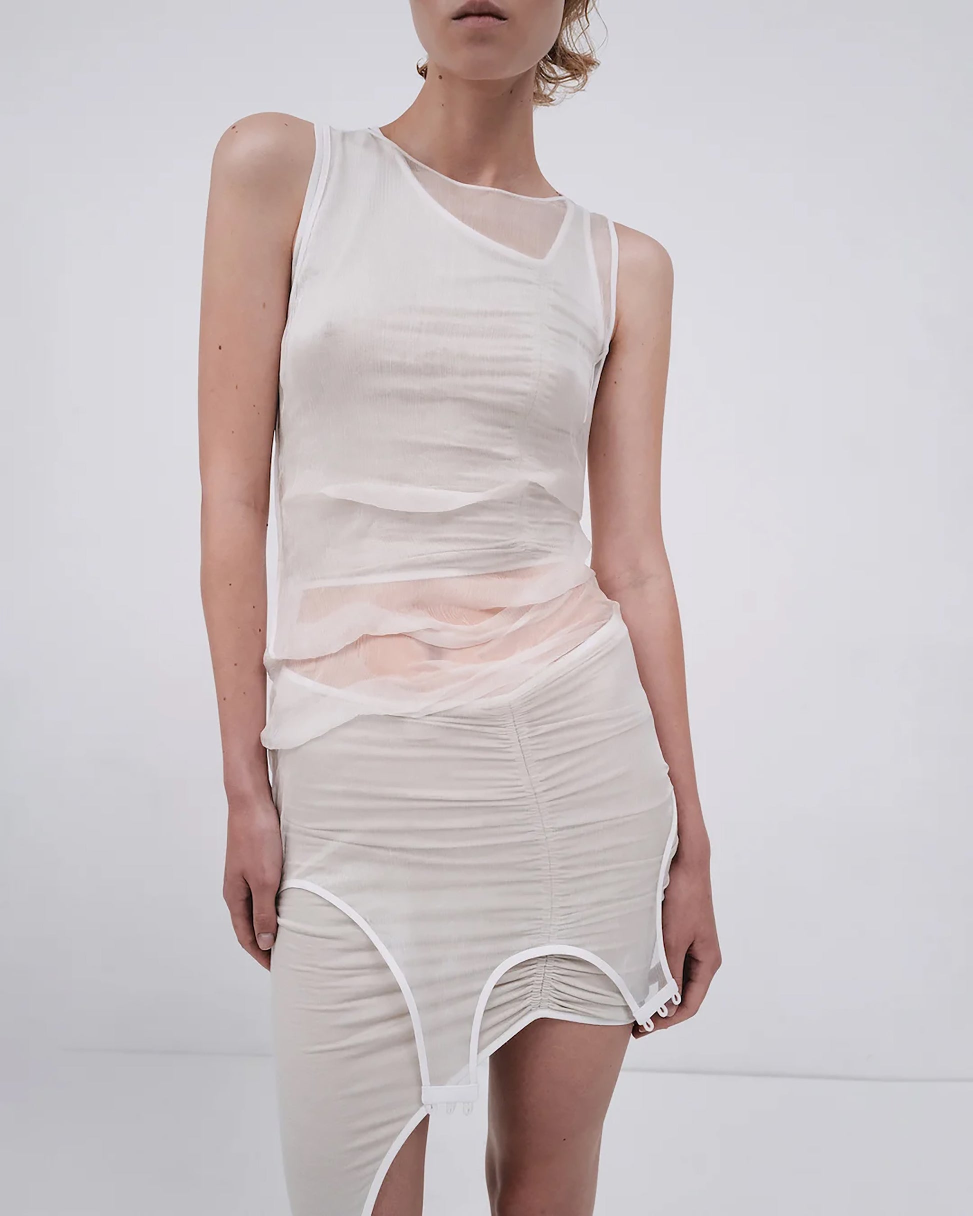 SILK TOP IN WHITE