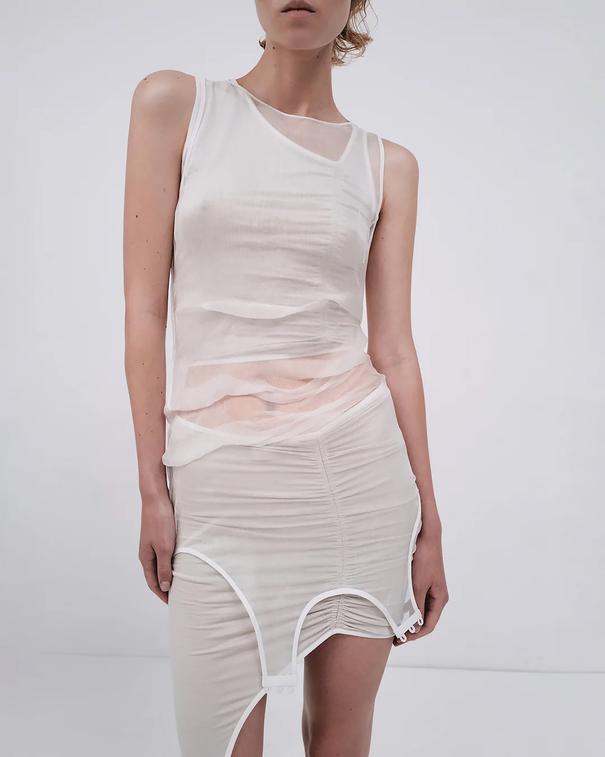 SILK TOP IN WHITE