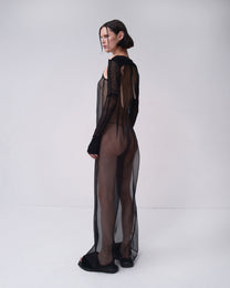 TRANSPARENT JUMPSUIT IN BLACK