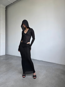 DAILY MAXI SKIRT IN BLACK