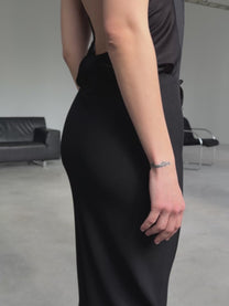 WOOL MAXI SKIRT WITH BELT LOOPS